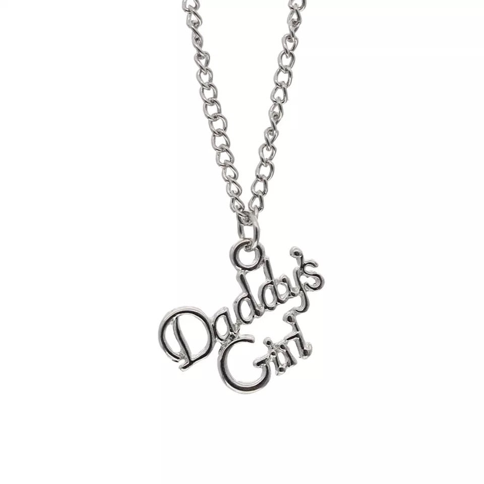 DDLGVERSE Daddy’s Girl Metal Necklaces Silver