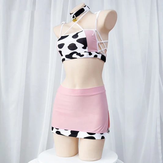 Pink Cow Cosplay Set