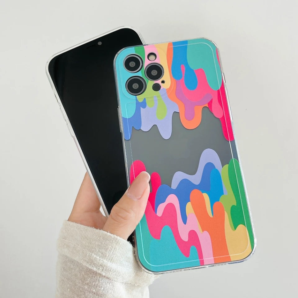Abstract Paint Splat iPhone Case