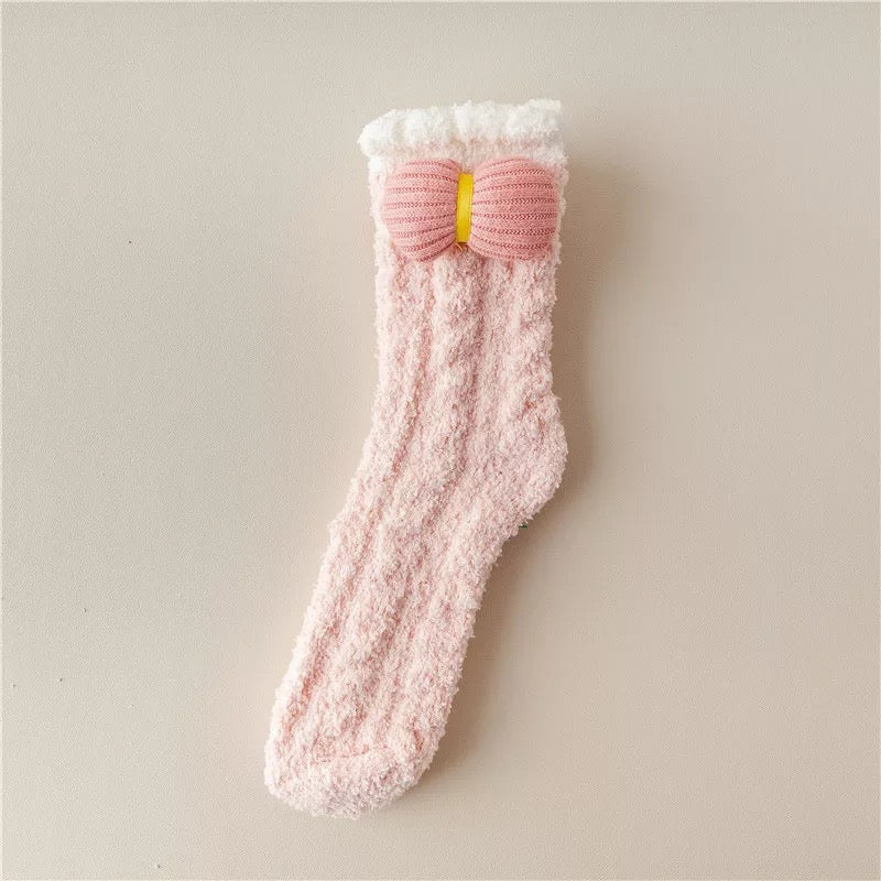 Cable Knit Fuzzy Socks