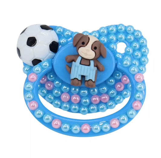 Blue Puppy Adult Pacifier