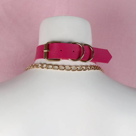 Hot Pink Bow Collar & Leash Set