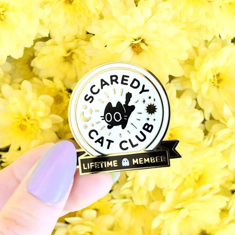 Scaredy Cat Club Pin